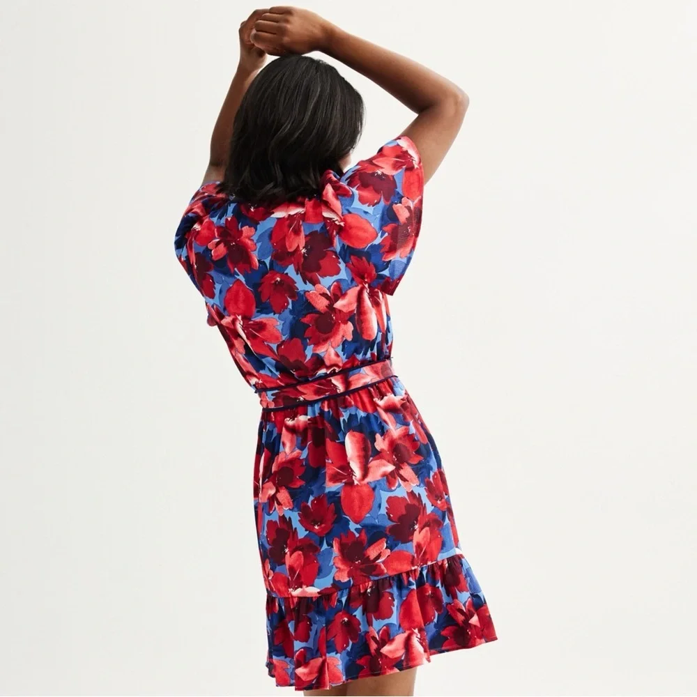 Draper James Floral Flutter sleeve mini dress size XL NWT